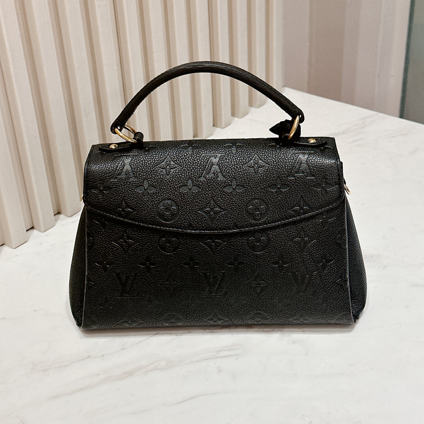 LV Monogram Empreinte Georges BB in Black