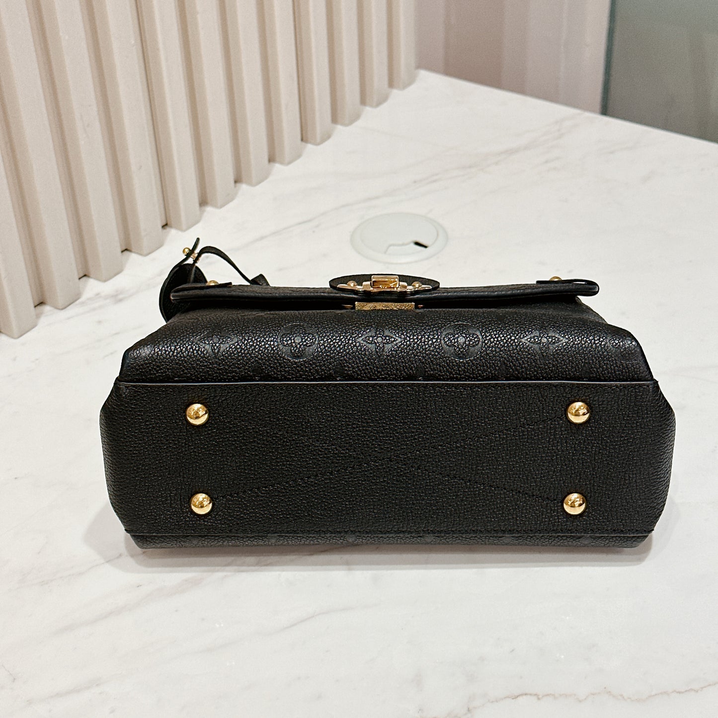 LV Monogram Empreinte Georges BB in Black