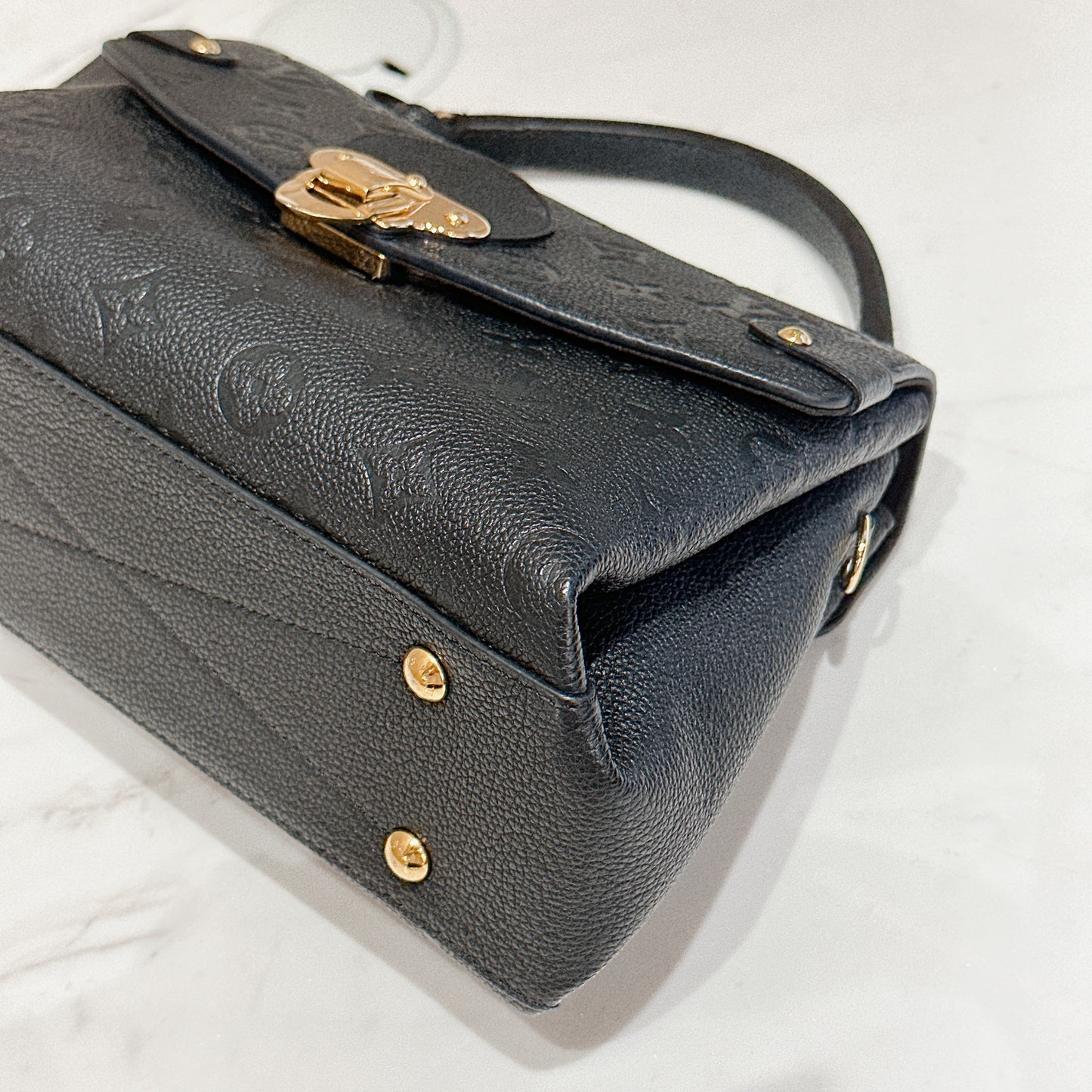 LV Monogram Empreinte Georges BB in Black