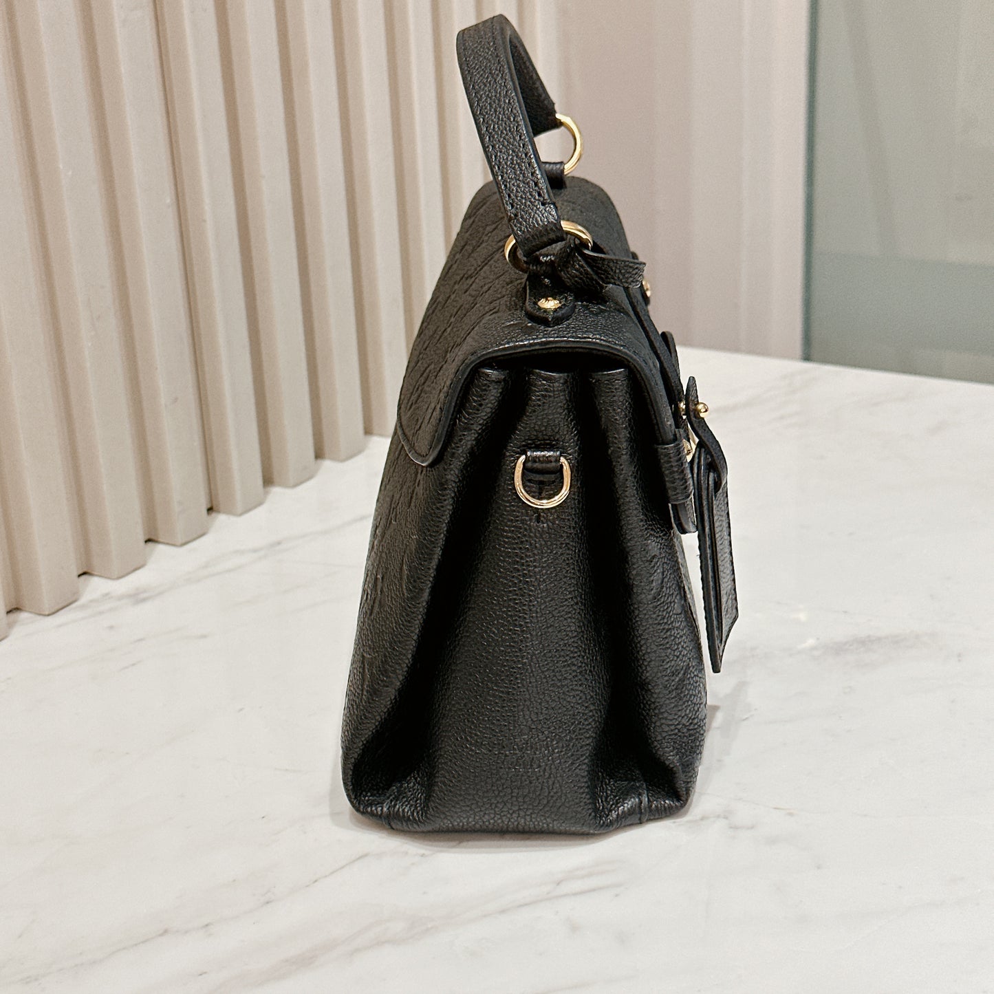 LV Monogram Empreinte Georges BB in Black