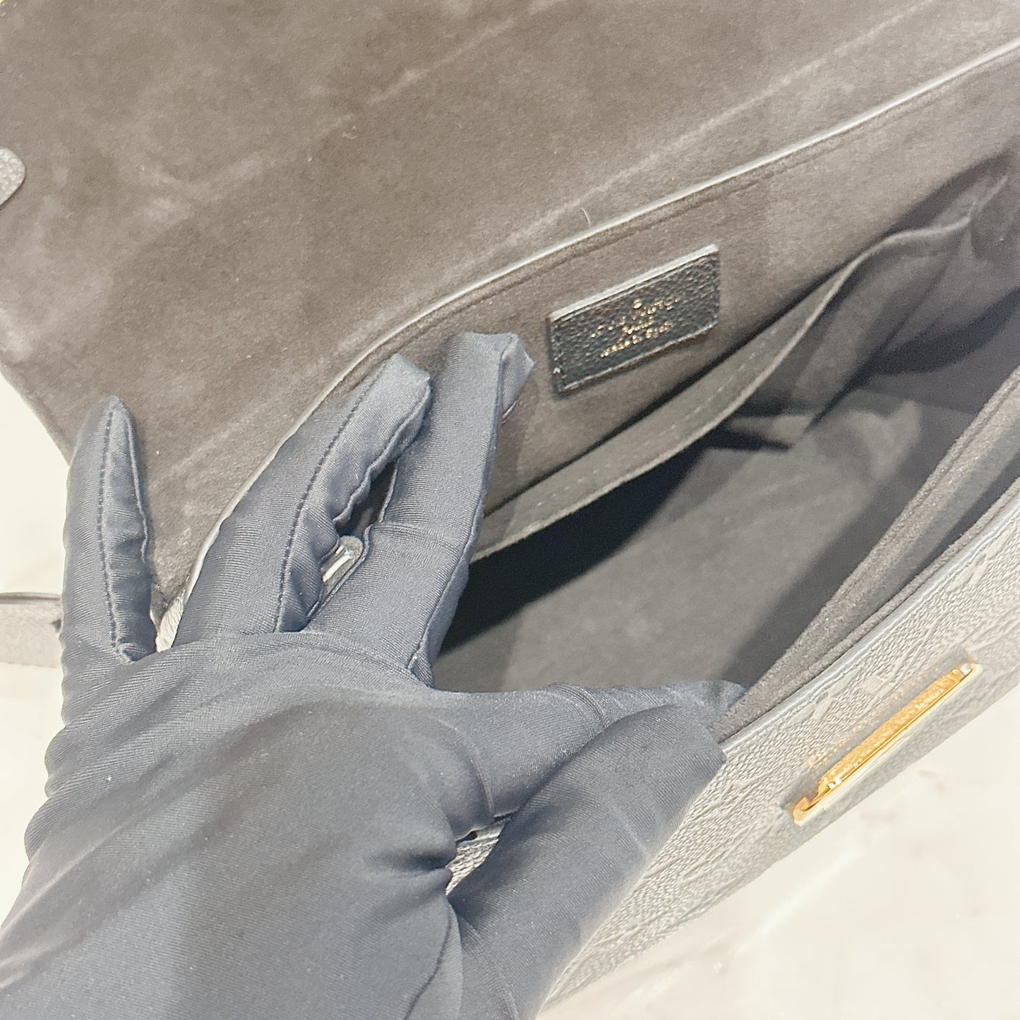 LV Monogram Empreinte Georges BB in Black