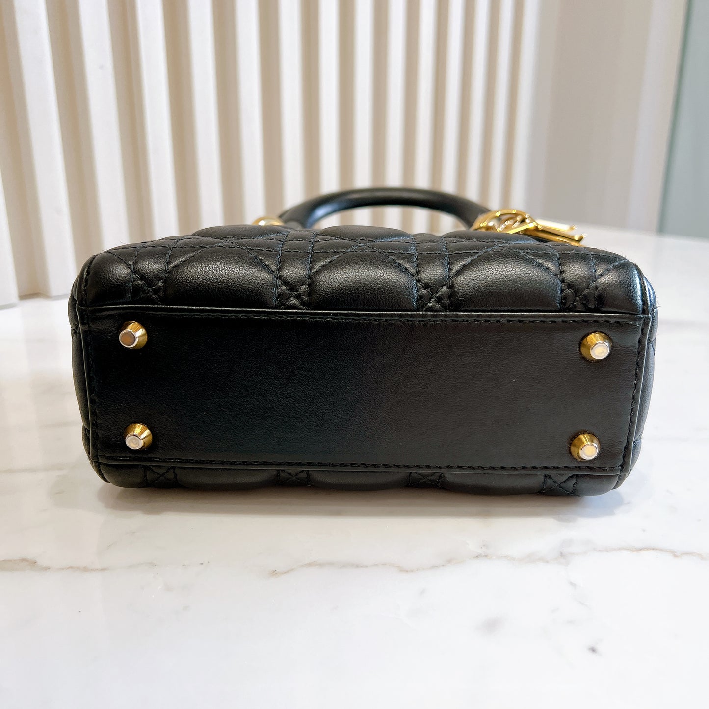 Lady Dior Mini in Black GHW