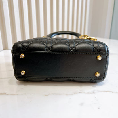 Lady Dior Mini in Black GHW