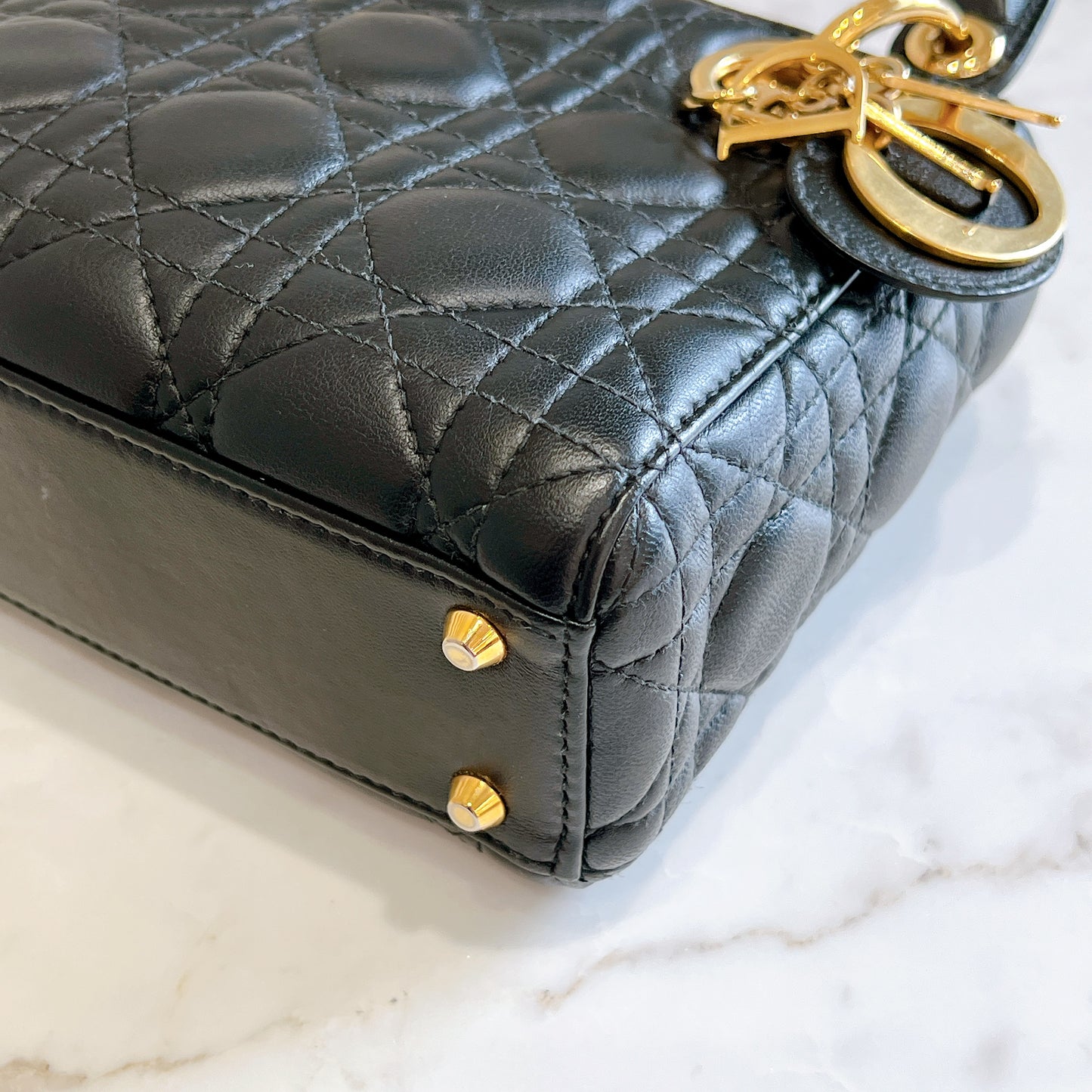 Lady Dior Mini in Black GHW