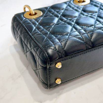 Lady Dior Mini in Black GHW