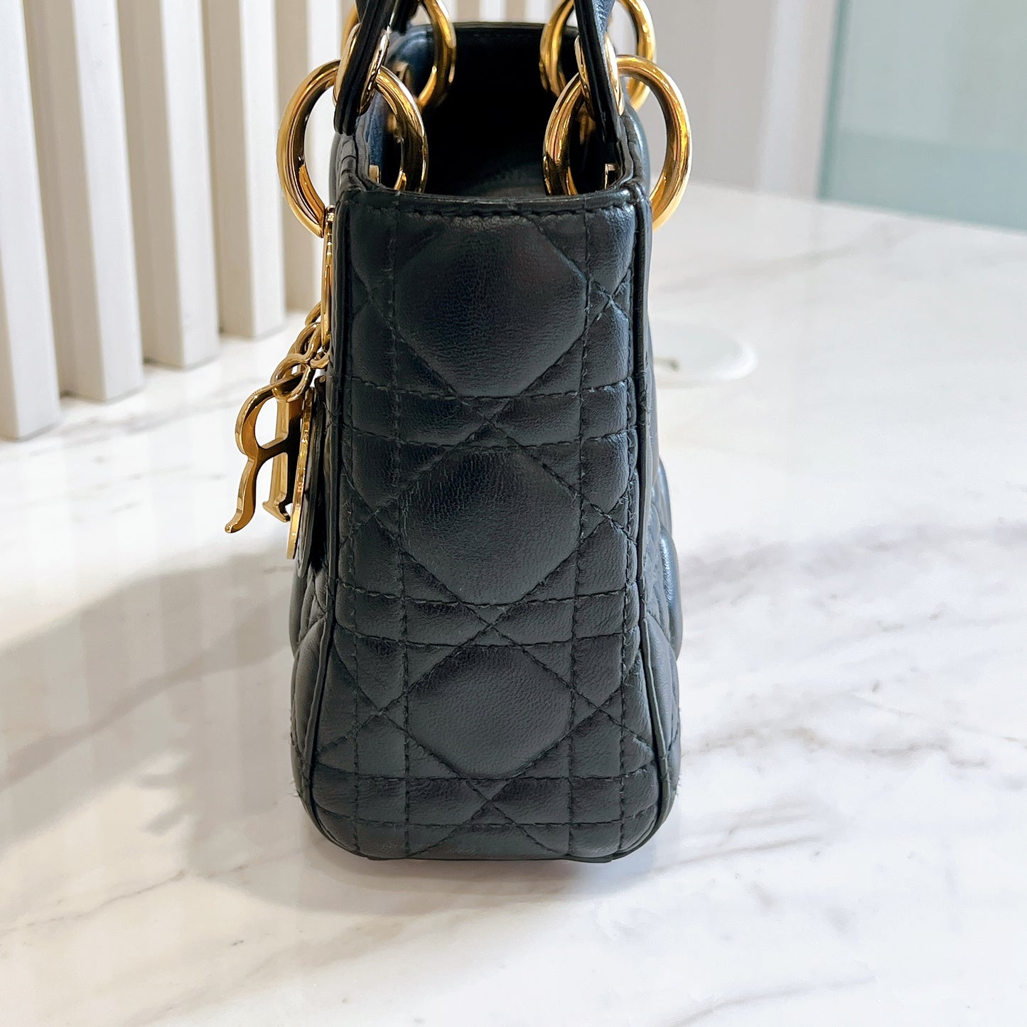 Lady Dior Mini in Black GHW