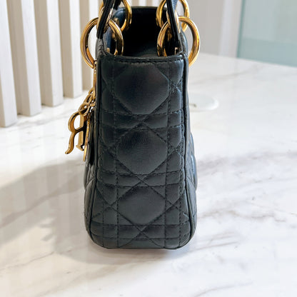 Lady Dior Mini in Black GHW