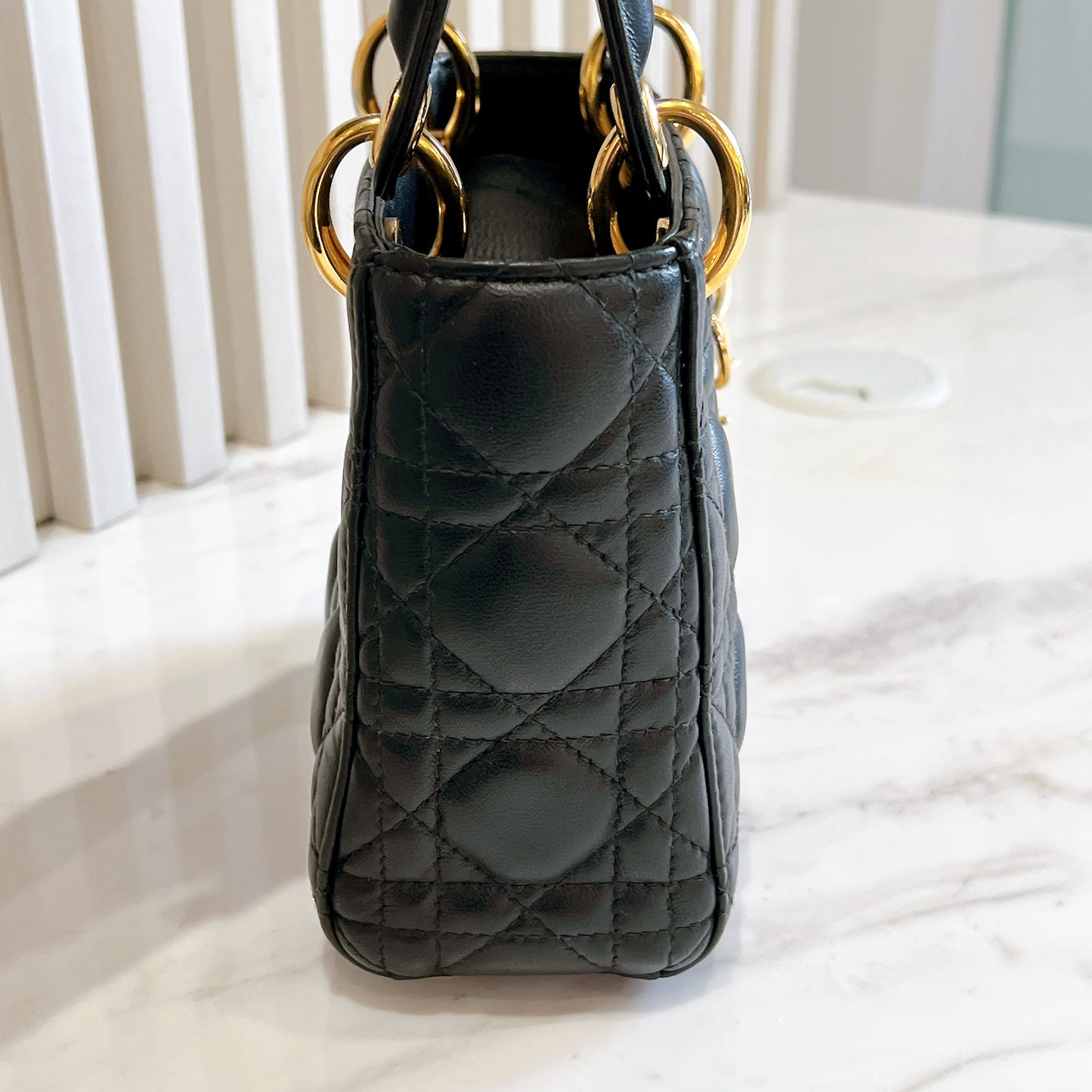 Lady Dior Mini in Black GHW
