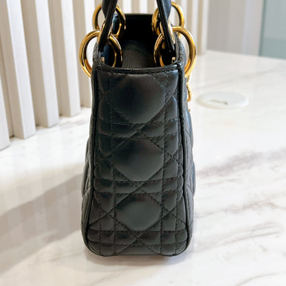 Lady Dior Mini in Black GHW