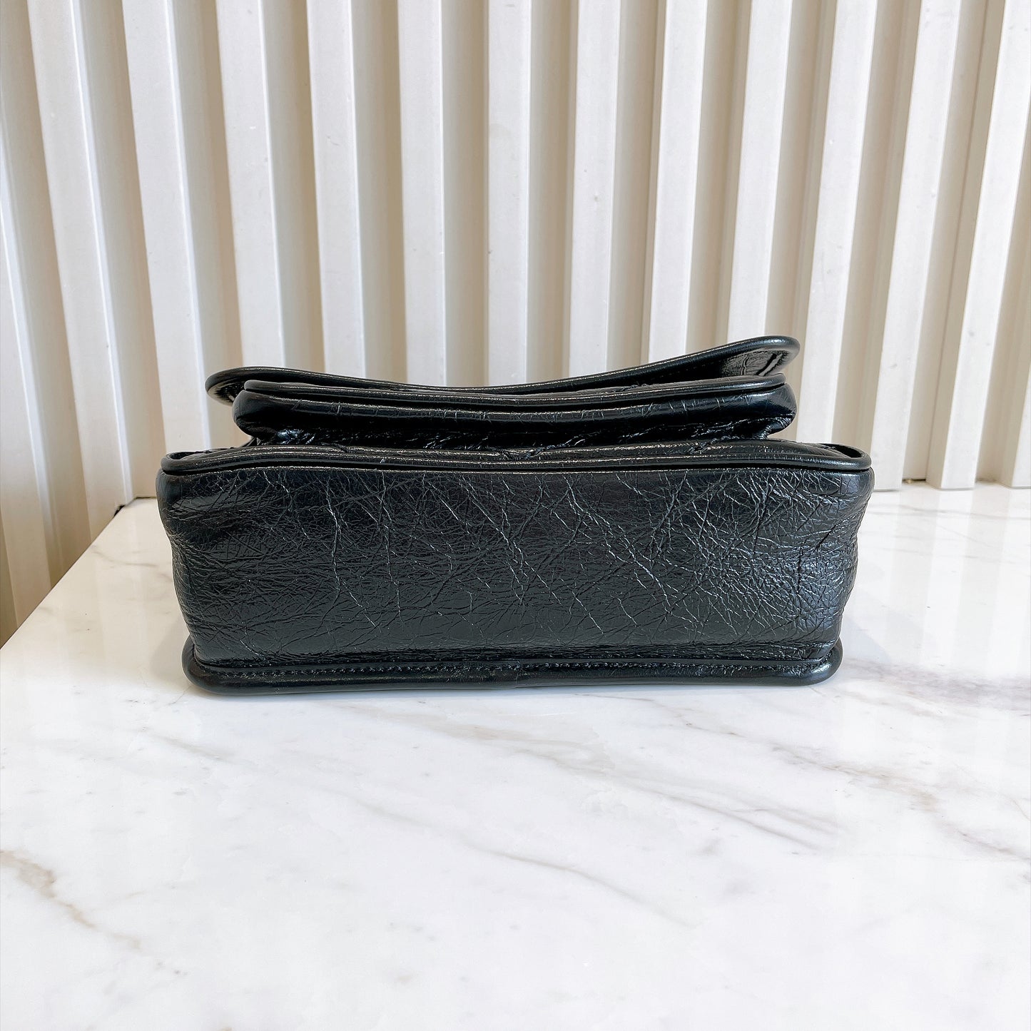 YSL Niki Baby in Vintage Leather Black