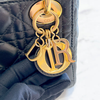 Lady Dior Mini in Black GHW
