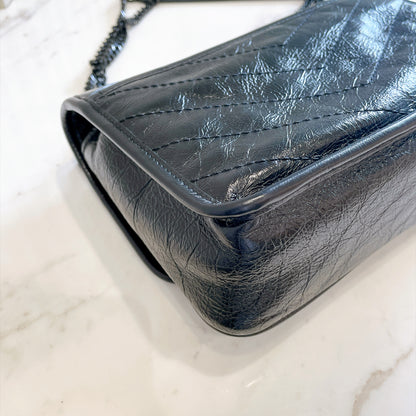 YSL Niki Baby in Vintage Leather Black