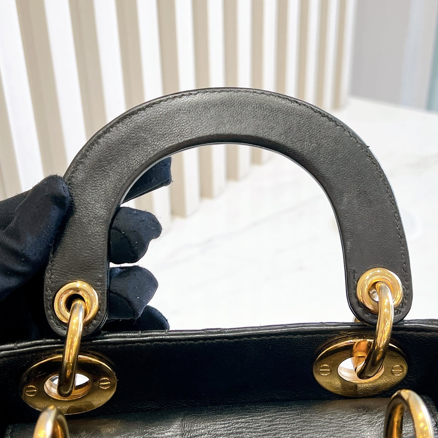 Lady Dior Mini in Black GHW