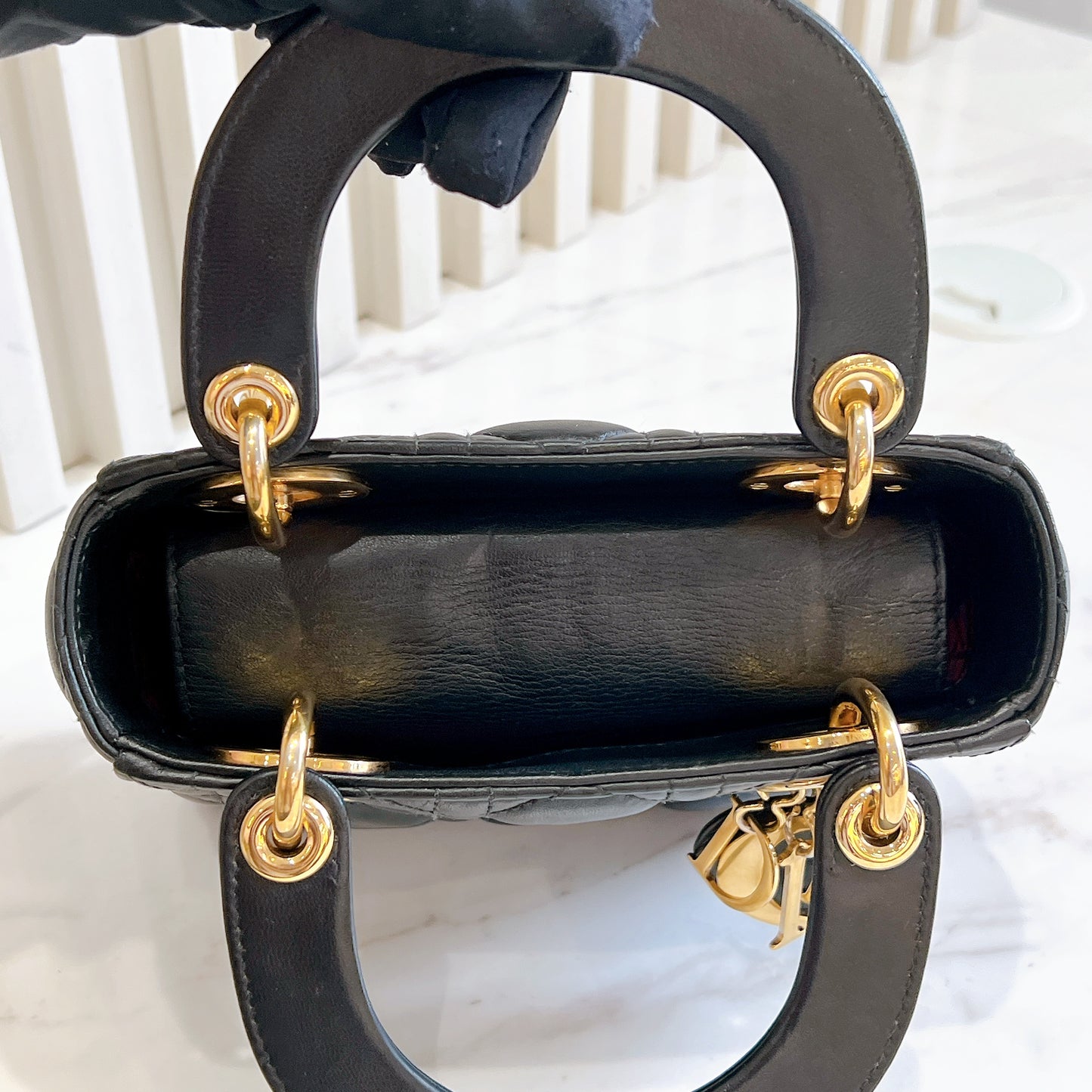 Lady Dior Mini in Black GHW