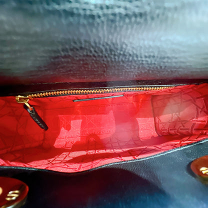 Lady Dior Mini in Black GHW
