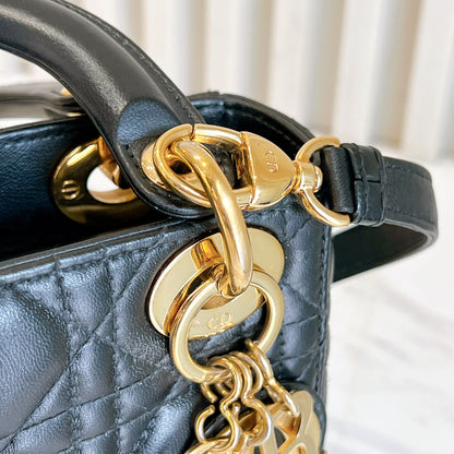 Lady Dior Mini in Black GHW