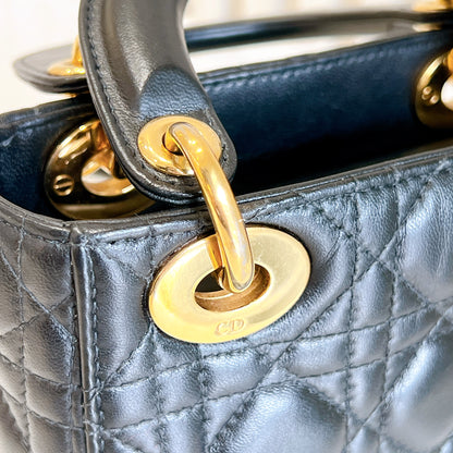 Lady Dior Mini in Black GHW
