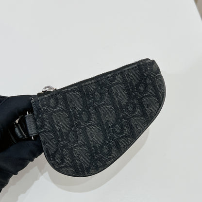 Dior Saddle Triple Pouch Black