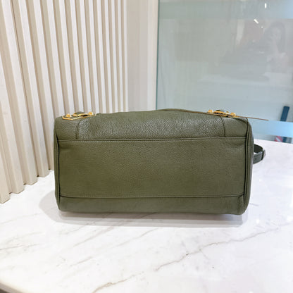 Balenciaga Metallic Edges Velo in Vert Lichen Green Chevre Goatskin