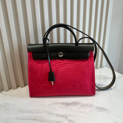 Hermes Toile Vache Hunter Herbag Zip 31 Rose Extreme Kaki