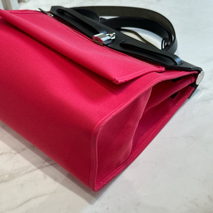 Hermes Toile Vache Hunter Herbag Zip 31 Rose Extreme Kaki