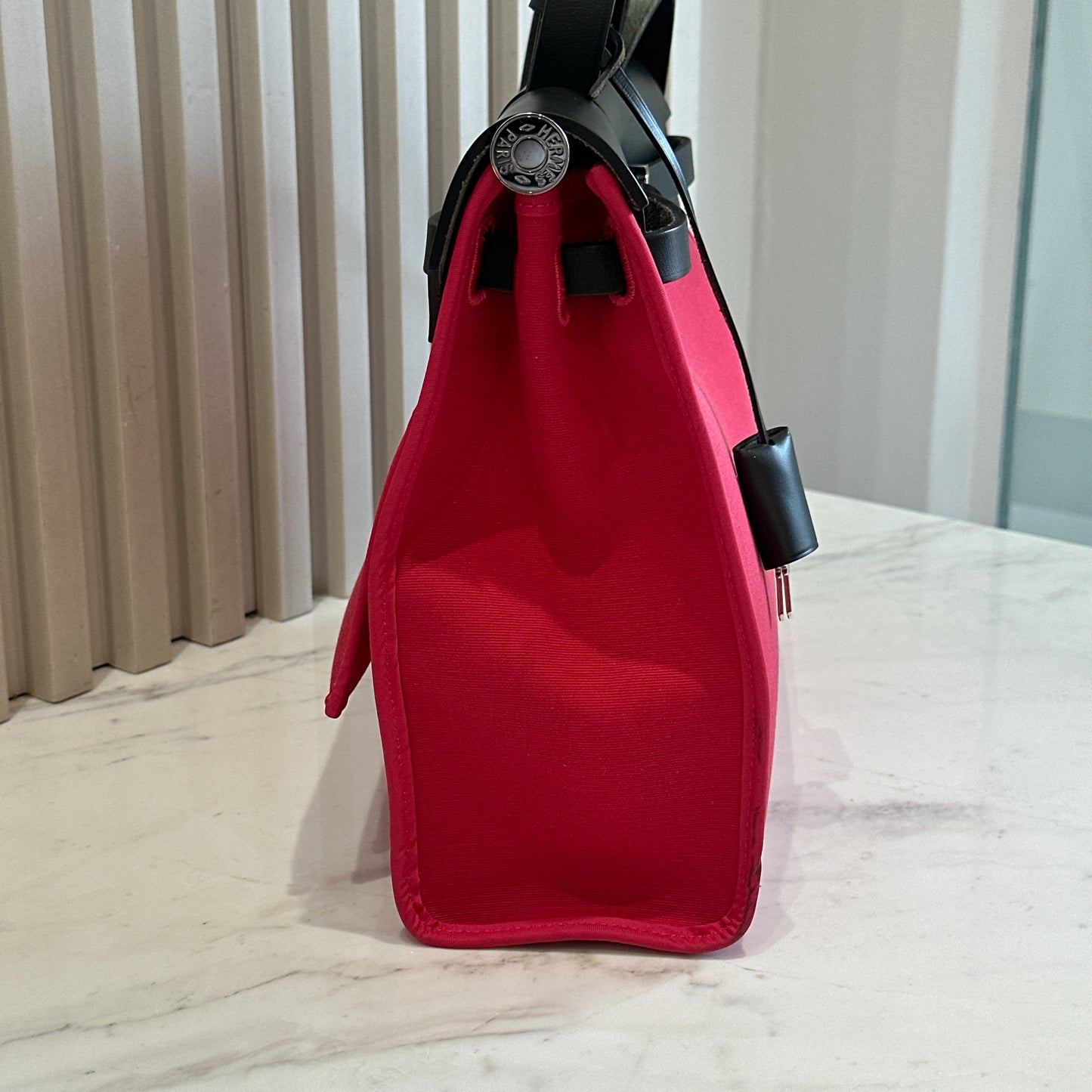 Hermes Toile Vache Hunter Herbag Zip 31 Rose Extreme Kaki
