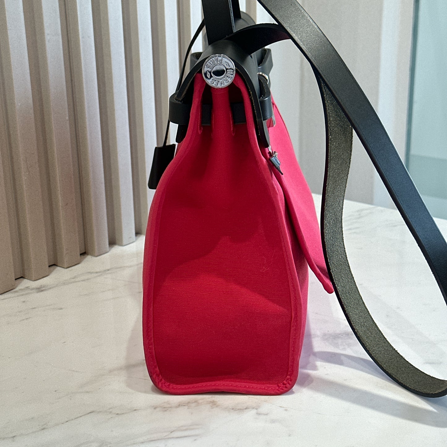 Hermes Toile Vache Hunter Herbag Zip 31 Rose Extreme Kaki