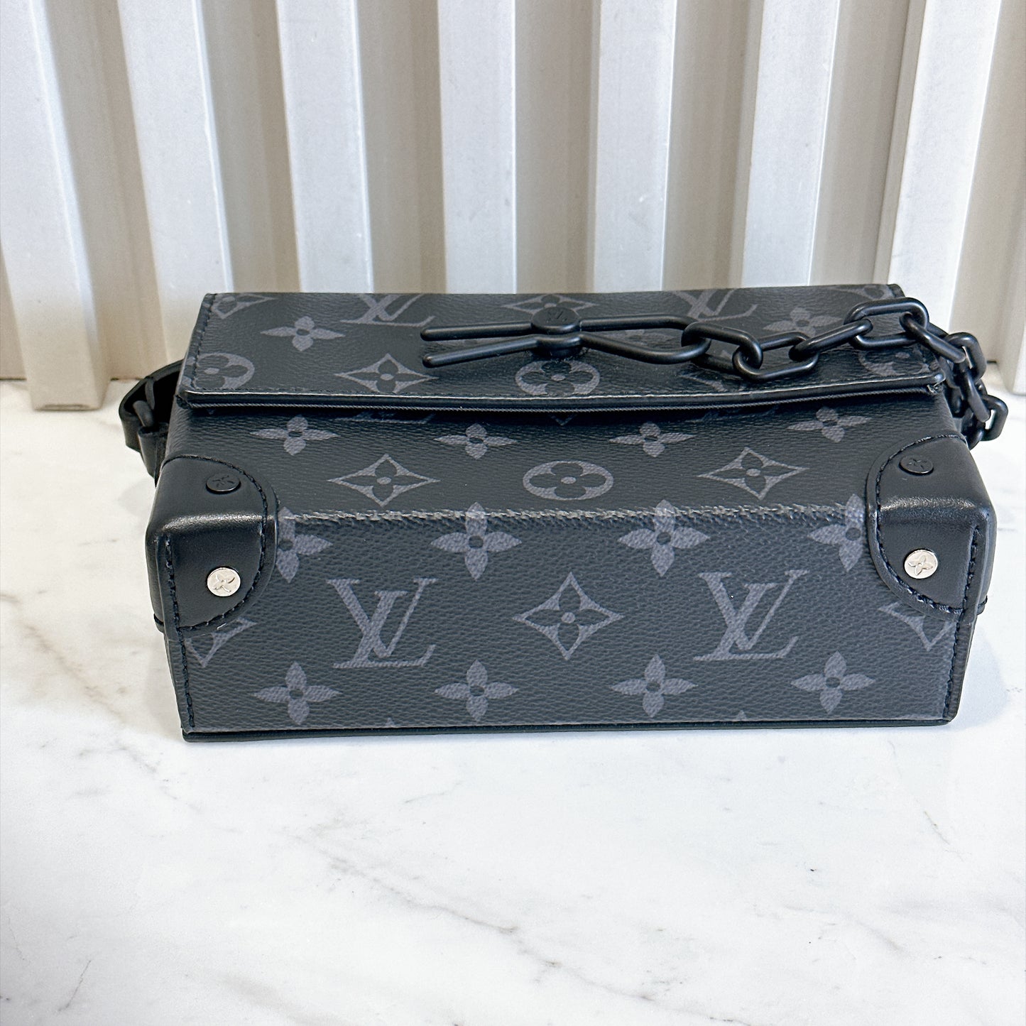 LV Steamer Wearable Wallet in Monogram Eclipse