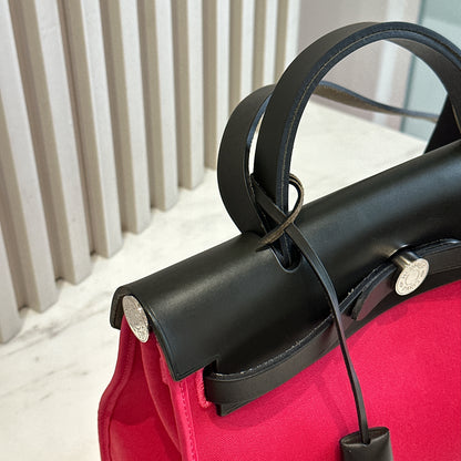 Hermes Toile Vache Hunter Herbag Zip 31 Rose Extreme Kaki