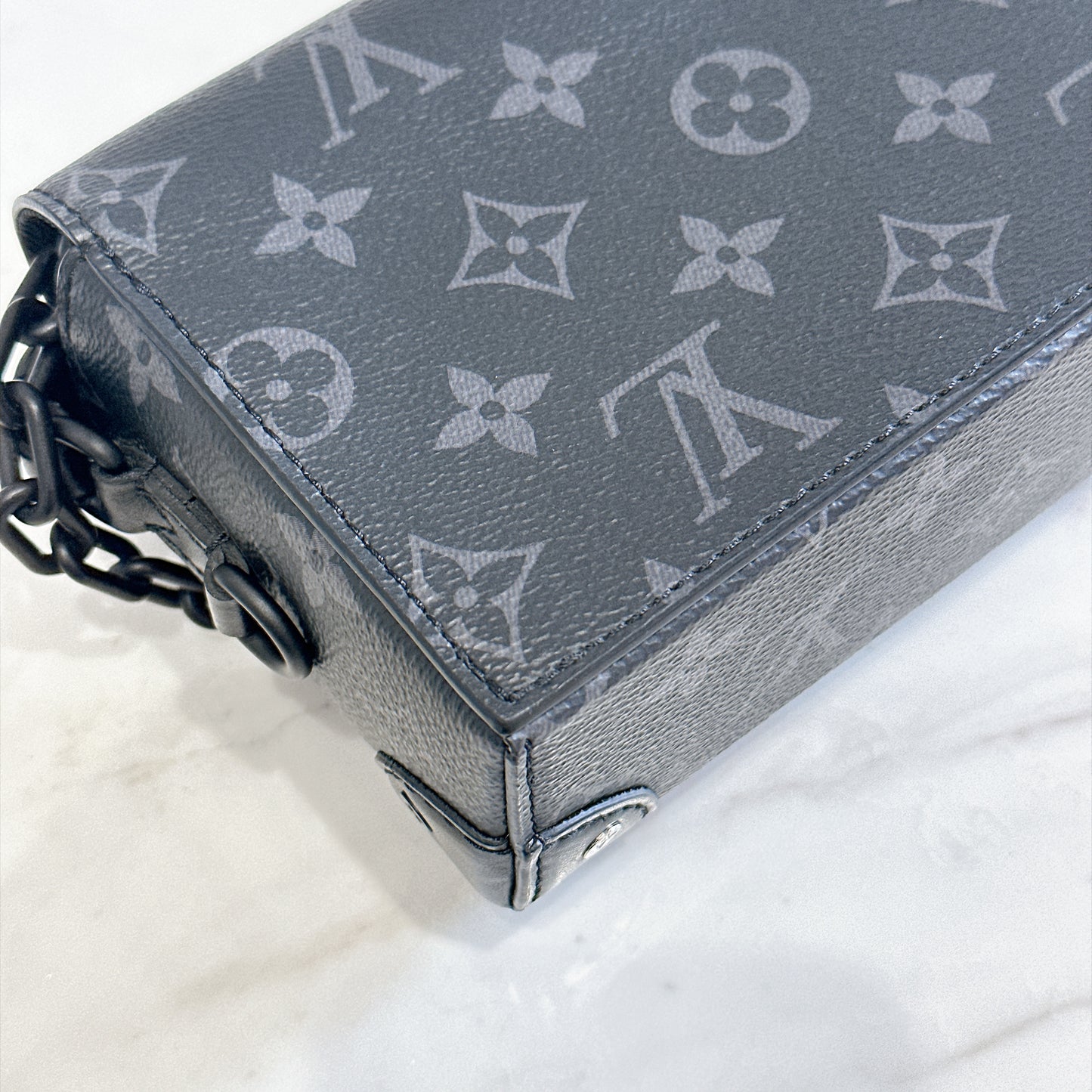 LV Steamer Wearable Wallet in Monogram Eclipse