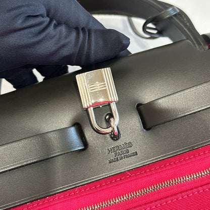 Hermes Toile Vache Hunter Herbag Zip 31 Rose Extreme Kaki