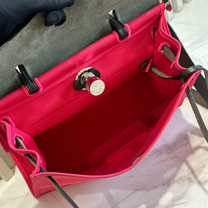 Hermes Toile Vache Hunter Herbag Zip 31 Rose Extreme Kaki