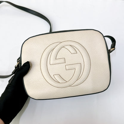 Gucci Soho Camera Bag in White / Black