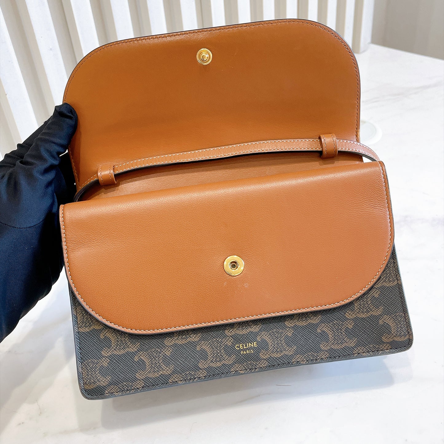 Celine Duo Wallet On Strap