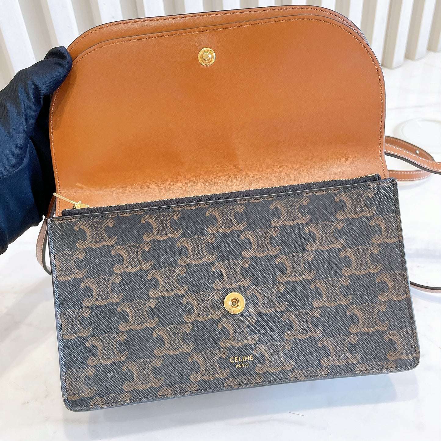 Celine Duo Wallet On Strap
