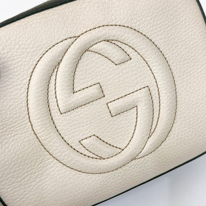 Gucci Soho Camera Bag in White / Black