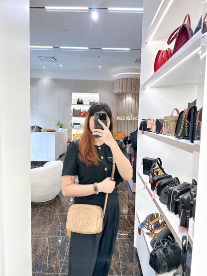 Gucci Soho Camera Bag in Beige