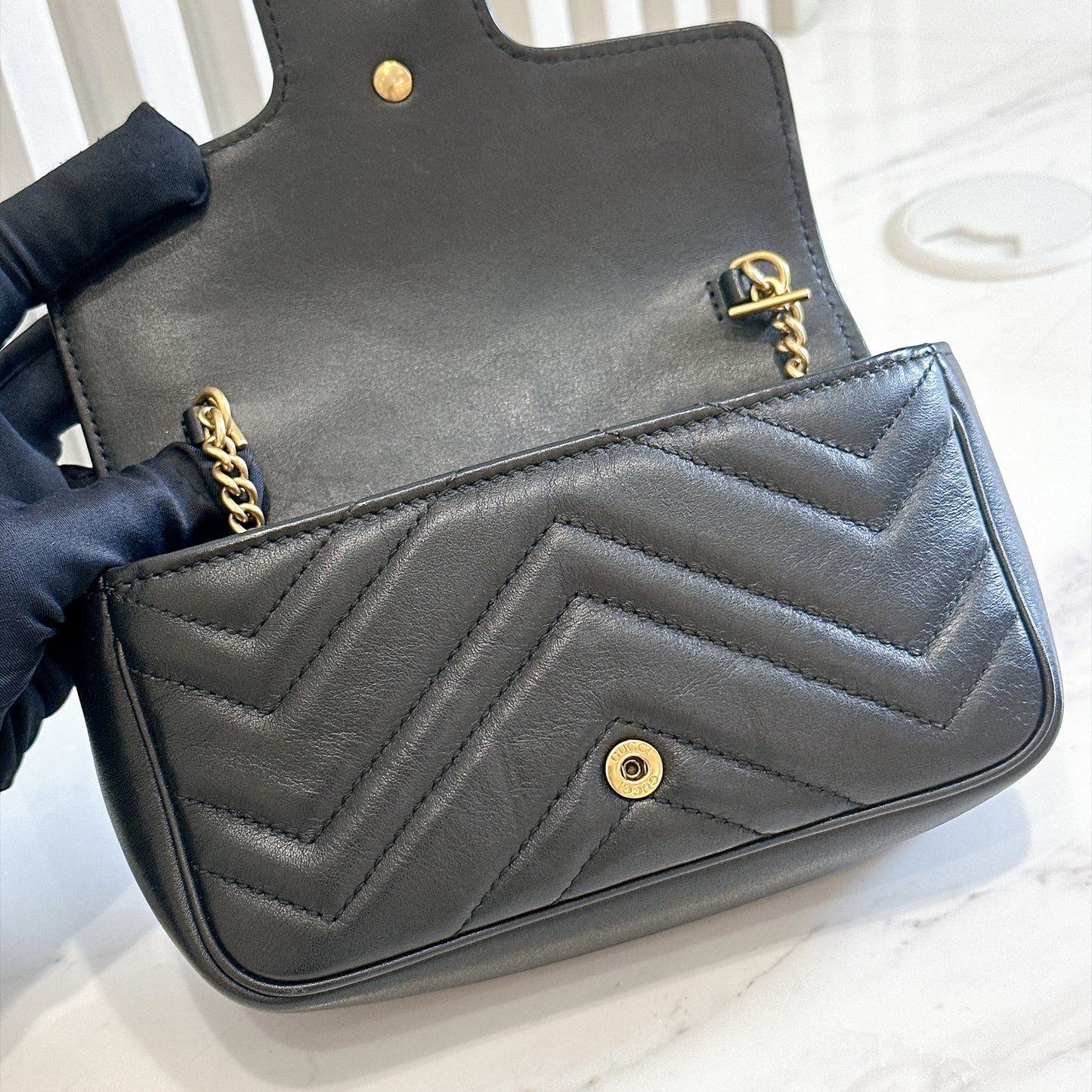 Gucci Marmont Supermini in Black