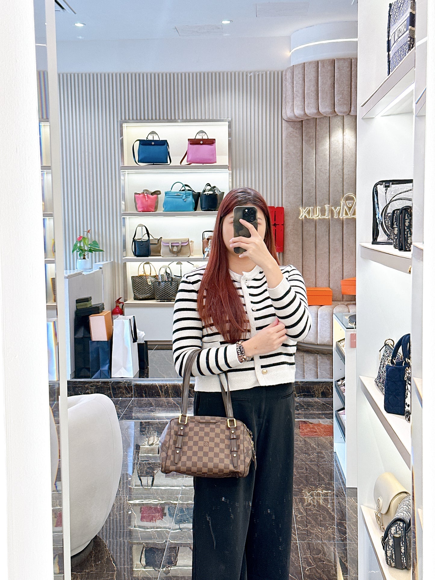 LV Damier Ebene Rivington PM