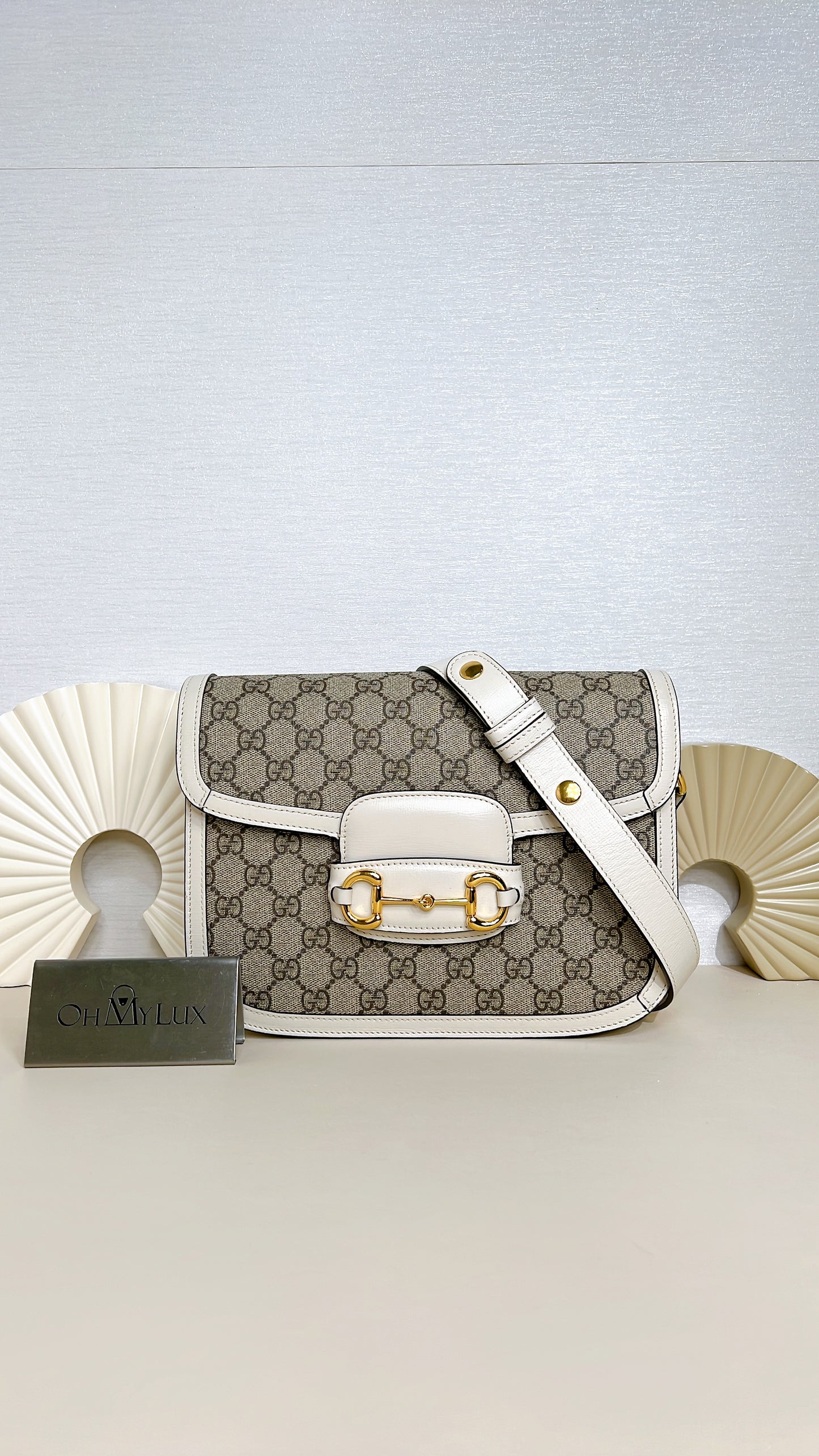 Gucci 1955 Horsebit Medium in White