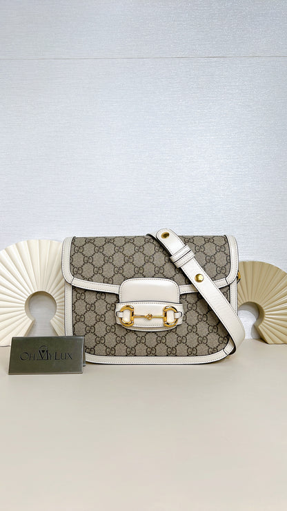 Gucci 1955 Horsebit Medium in White