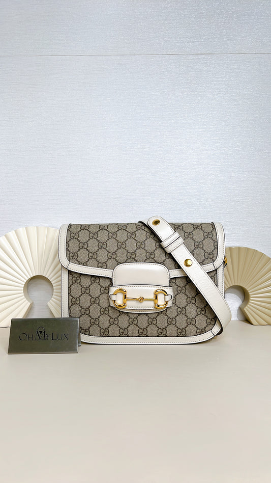 Gucci 1955 Horsebit Medium in White