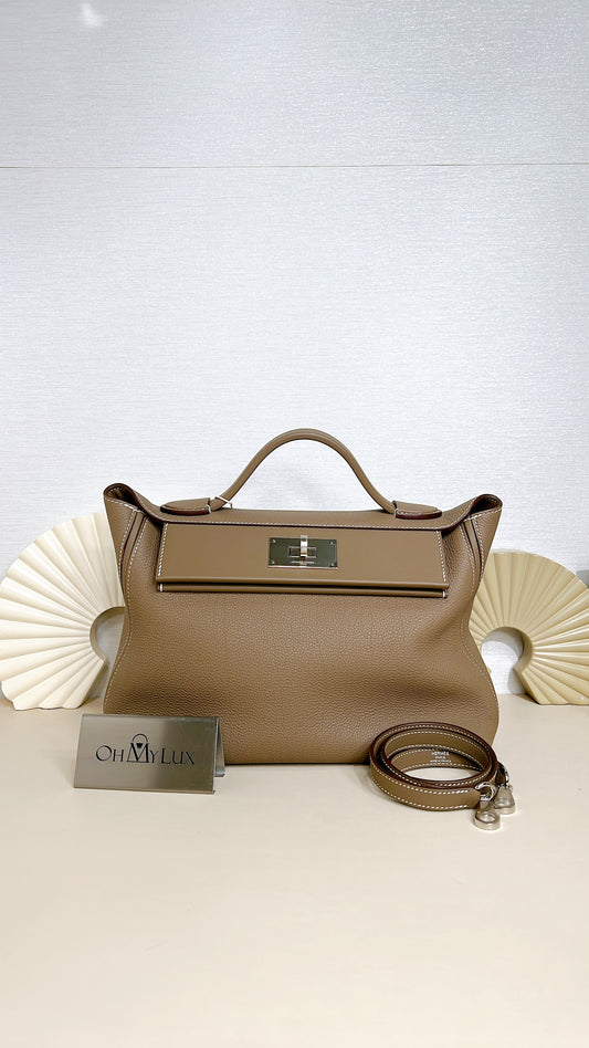 Hermes 2424 29cm in Etoupe PHW
