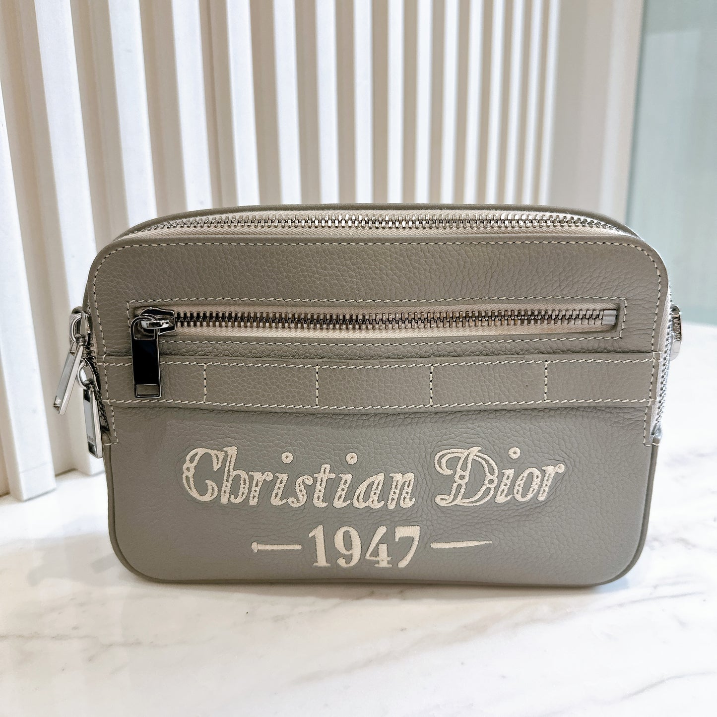 Dior Safari 1947 Messenger Bag in Grey