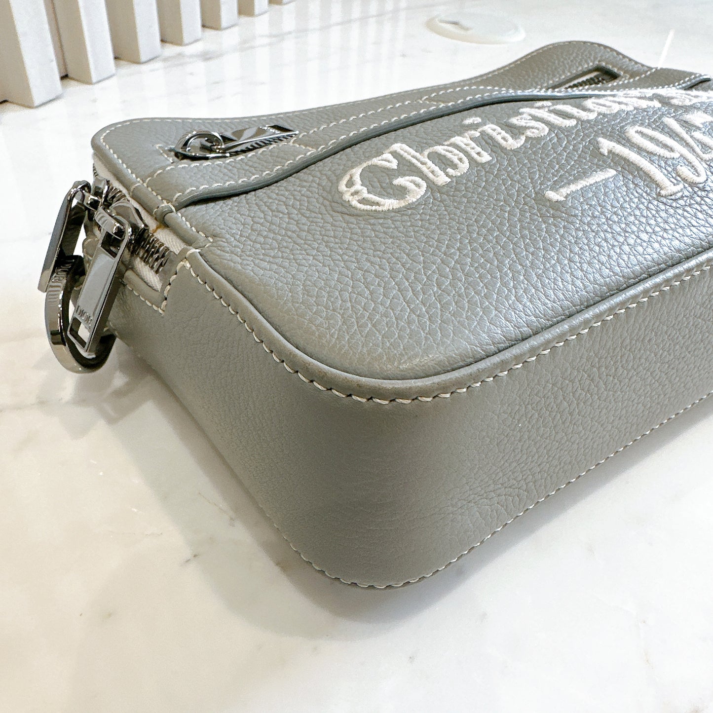 Dior Safari 1947 Messenger Bag in Grey