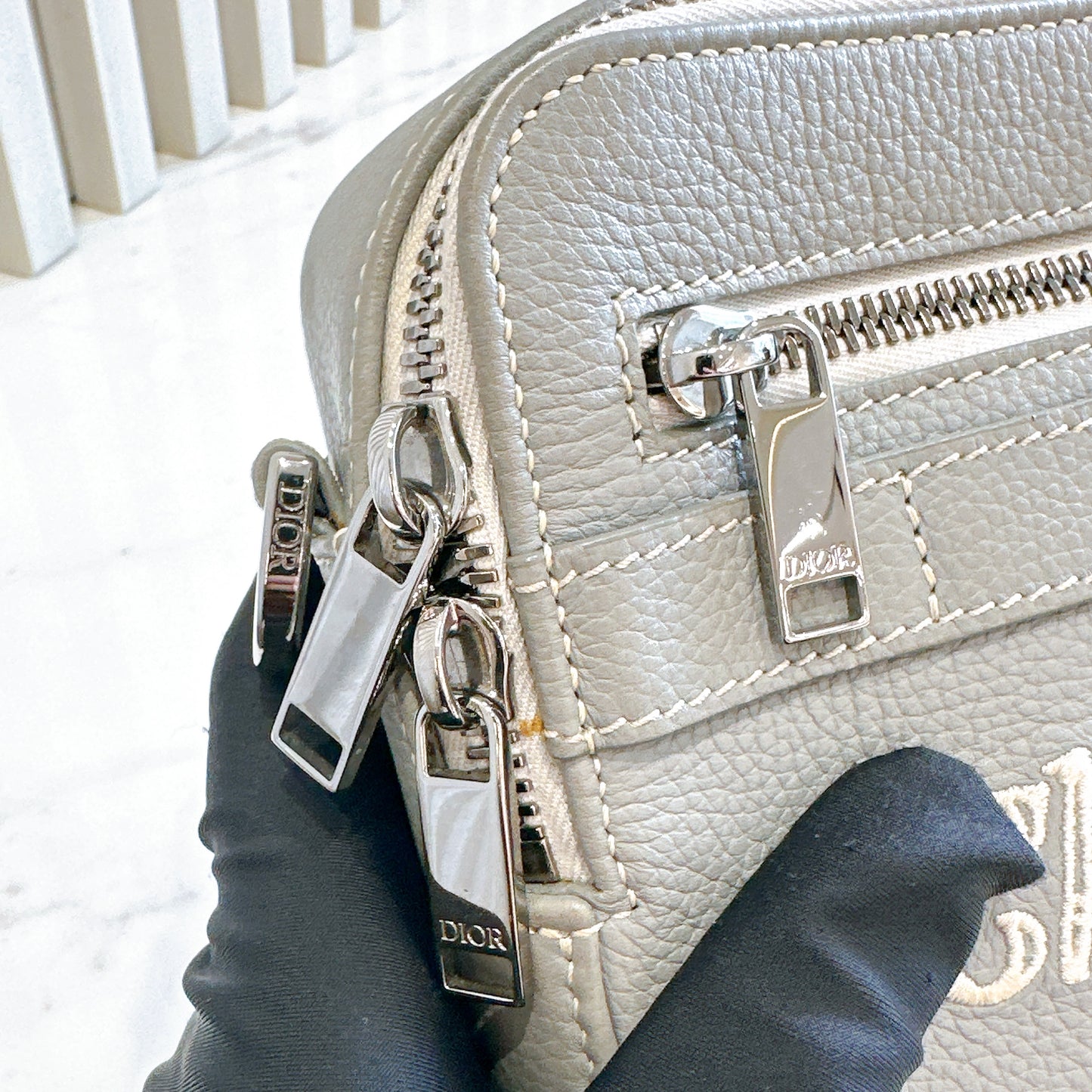 Dior Safari 1947 Messenger Bag in Grey