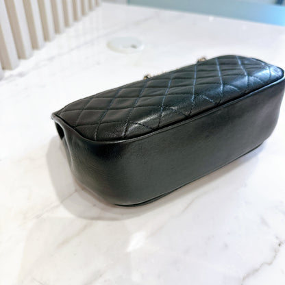 Chanel CC Braided Saddle Flap in Quilted Lambskin