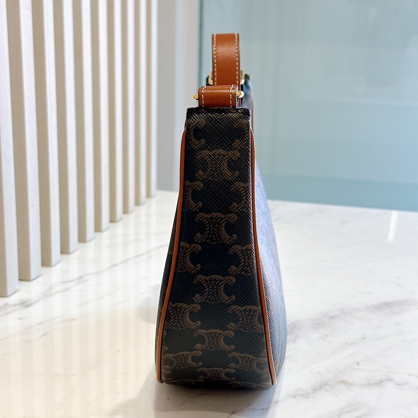 Celine Ava in Tan Triomphe Canvas