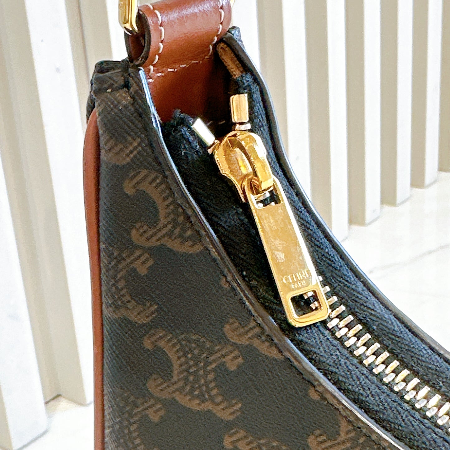 Celine Ava in Tan Triomphe Canvas