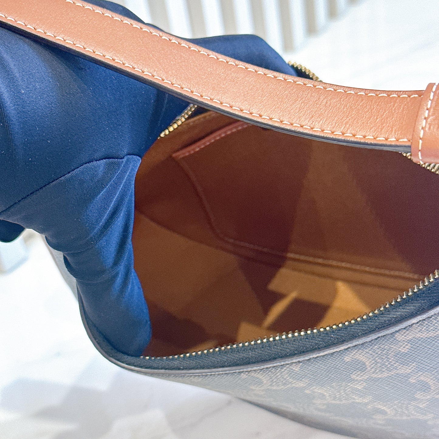 Celine Ava in Tan Triomphe Canvas
